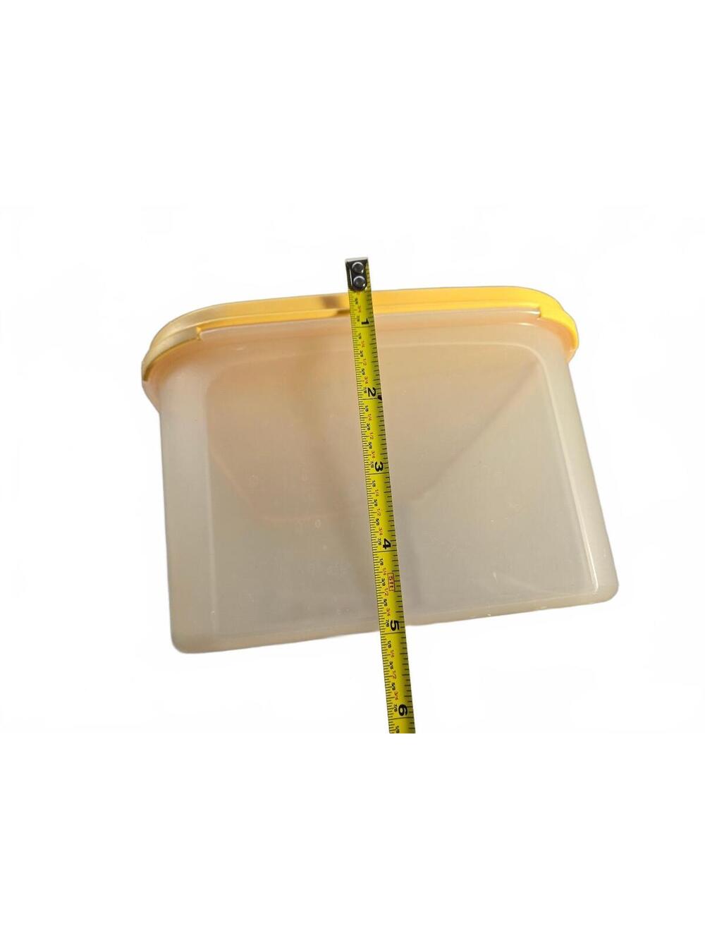 Tupperware Modular Mates Rectangular Storage Container #2 with Yellow Lid / EUC - Picture 6 of 8